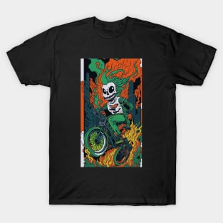 Ghost Rider of the 90s Apocalypse neon nostalgia T-Shirt